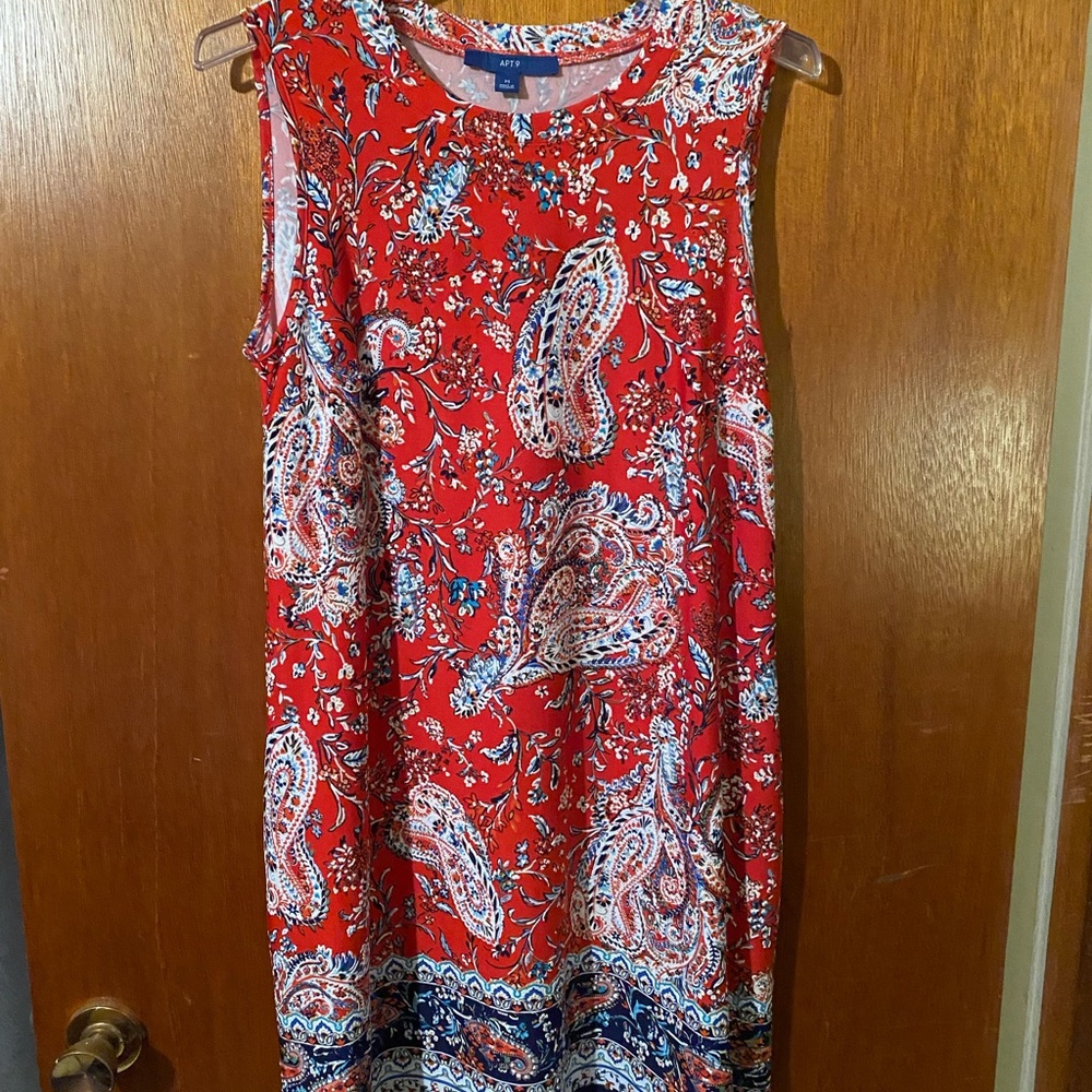Apt. 9 Red Paisley Midi Dress